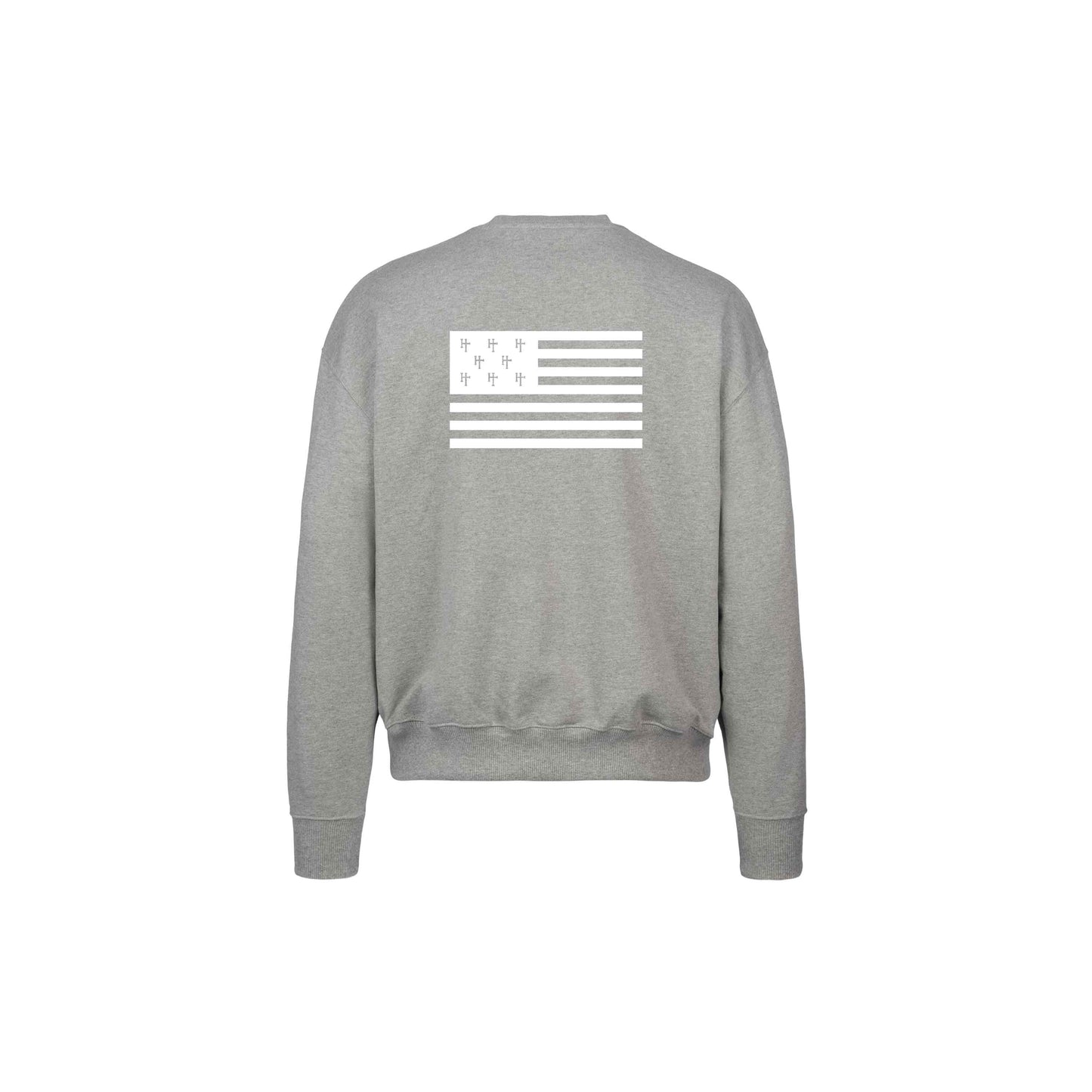 flag sweater grey